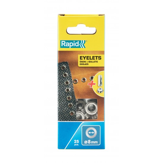 RAPİD KUŞGÖZÜ DELİK HALKA ALİMİNYUM 8 MM 25 ADET