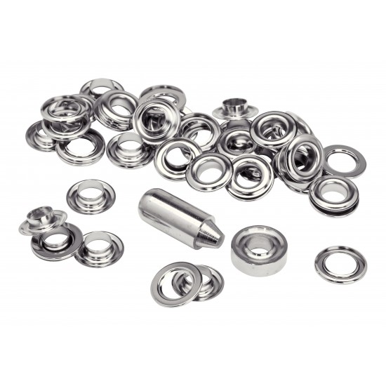 RAPİD KUŞGÖZÜ 2 PARÇA DELİK HALKA ALİMİNYUM 12X23 MM 25 ADET