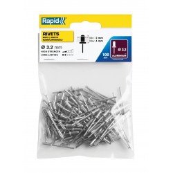 RAPİD PERÇİN Ø3.2 x 8mm ALÜMİNYUM 100 ADET