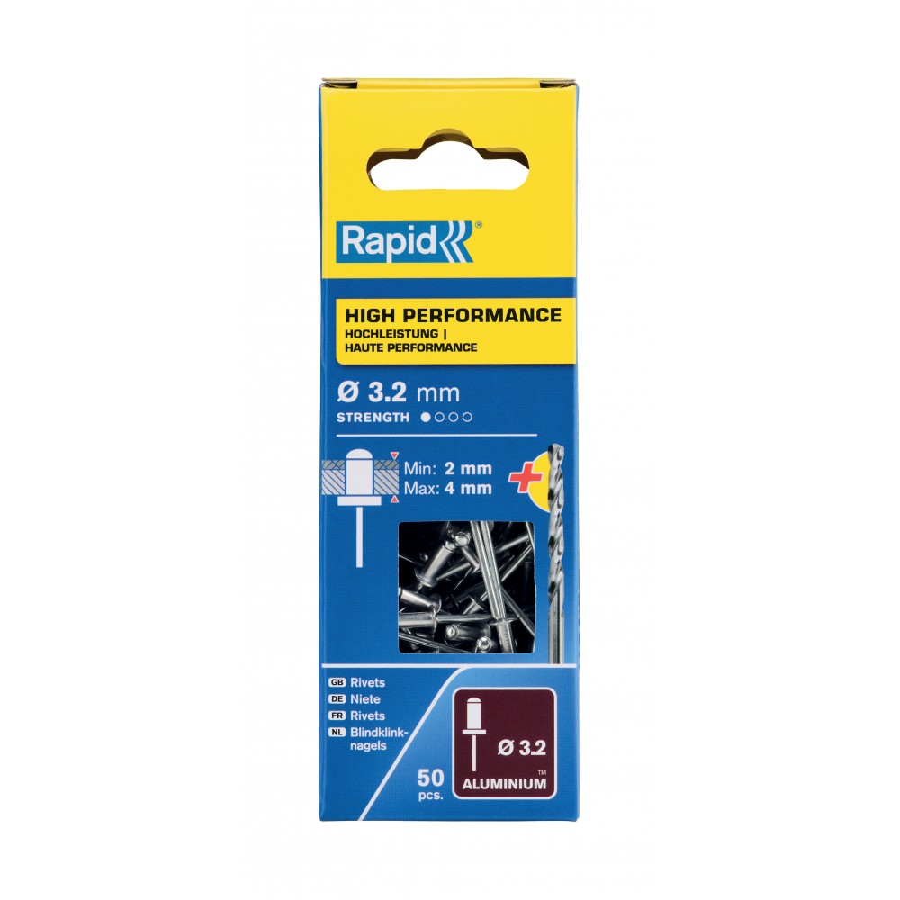 RAPİD PERÇİN Ø3.2X8MM ALU+MATKAP UCU 50 ADET