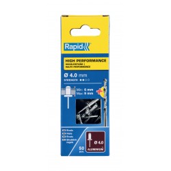 RAPİD PERÇİN Ø4X12MM ALU + MATKAP UCU 50 ADET