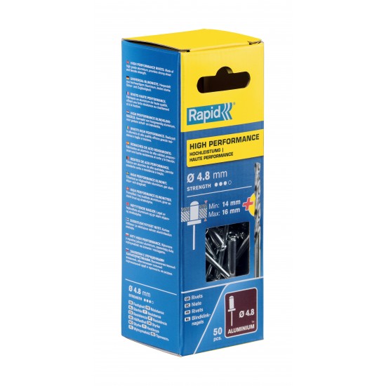 RAPİD PERÇİN Ø4.8X20MM ALU+MATKAP UCU 50 ADET