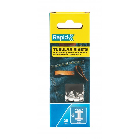 RAPİD BORU PERÇİN 8X3X9 MM ÇAP 8X3 ALİMİNYUM 25 ADET RAPİD BORU PERÇİN 8X3X9 MM ÇAP 8X3 ALİMİNYUM 25 ADET
