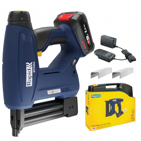 RAPİD BTX553 PİLLİ ZIMBA / ÇİVİ ÇAKMA TABANCASI (BOSCH 18V PİL İLE ÇALIŞIR)