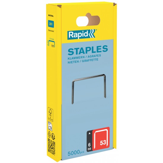 RAPİD ZIMBA TELİ 53/6 5M PLASTİK KUTU RAPİD ZIMBA TELİ 53/6 5M PLASTİK KUTU