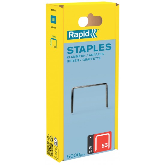 RAPİD ZIMBA TELİ 53/8 5M PLASTİK KUTU RAPİD ZIMBA TELİ 53/8 5M PLASTİK KUTU