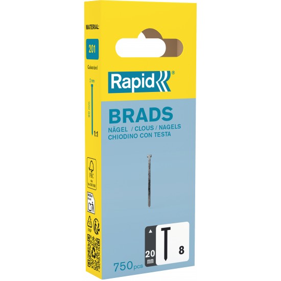 RAPİD 8/20 0.75M ÇİVİ (BLİSTER AMBALAJ) RAPİD 8/20 0.75M ÇİVİ (BLİSTER AMBALAJ)